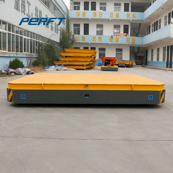 industrial motorized rail cart on cement floor 20t